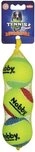 Nobby Tennisball mit Squeaker, M: 6,5 cm, 1 Netz (1 x 3 St&uuml;ck)