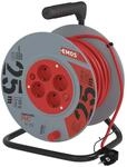 EMOS - Kabeltrommel 25m mit Schalter - 4 Schuko-Steckdosen - 230 V, 16 A, 3680 W -