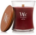 WoodWick Duftkerze mit knisterndem Docht | Mittelgro&szlig;e Sanduhr-Kerze Rouge Oud 