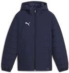 PUMA Jungen Teamadditions Hooded Padded Jacket Jr &Uuml;bergangsjacken, PUMA Navy, 164 EU