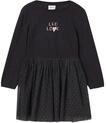 s.Oliver Kurzes Kleid mit Mesh-Rock und Glitzerprint