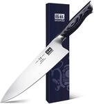 SHAN ZU Chefmesser 20cm, Japanisches Super-Stahl K&uuml;chenmesser, Ultra-Scharfes