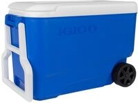 Igloo Passiv-K&uuml;hlbox Wheelie Cool 38, gro&szlig;e leichte Thermobox mit Rollen f&uuml;r