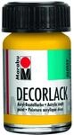 Marabu 11300039021 - Decorlack Acryl Mittelgelb 021, 15 ml, hochgl&auml;nzender...