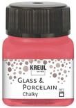 KREUL 16634 - Glass & Porcelain Chalky Cozy Red, 20 ml Glas, sanft - matte...