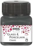 KREUL 16231 - Glass & Porcelain Classic grau, im 20 ml Glas, brillante Glas- und