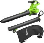 Greenworks 40V Akku Laubsauger/Laubbl&auml;ser GD40BVII | B&uuml;rstenloser Motor, 370...