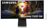 Samsung Odyssey G85SD Curved Gaming Monitor, 34 Zoll, Bildschirm mit QD-OLED-Panel,
