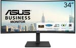 ASUS Business VA34VCPSR - 34 Zoll UWQHD Curved Monitor - 21:9 VA Panel 10-bit,