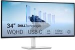 Dell 34 Plus USB-C Monitor - S3425DW, WQHD (3440x1440), 21:9 Curved, 120Hz, VA,...