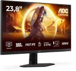 AOC Q24G4RE 23.8 WQHD Monitor, 180Hz, Fast IPS Panel, 1ms GtG, Adaptive Sync, HDR10,