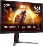AOC 27G4HA 27 Zoll FHD Gaming Monitor, 200Hz, Fast IPS Panel, 0.5ms MPRT, Adaptive