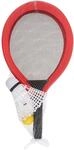 Idena 40003 - Softballspiel mit XXL Federball und 2 weiteren B&auml;llen, ca. 67 cm, in