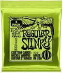 Ernie Ball Regular Slinky Nickel Wound E-Gitarrensaiten, 3er-Pack, St&auml;rke 10-46