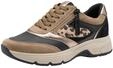 Tamaris Comfort Damen Sneaker flach mit Rei&szlig;verschluss Elastisch, Mehrfarbig (Pepper