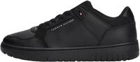Tommy Hilfiger Herren Basketball Sneaker aus Leder, Schwarz (Black), 40