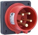 as - Schwabe CEE-Anbaustecker - CEE Stecker - 400V/16A/5-polig/6h - Flanschma&szlig; 75 x