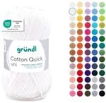 Gr&uuml;ndl Wolle Cotton Quick uni - d&uuml;nne Wolle zum H&auml;keln - Strickgarn - H&auml;kelgarn -