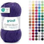 Gr&uuml;ndl Wolle Cotton Quick uni - d&uuml;nne Wolle zum H&auml;keln - Strickgarn - H&auml;kelgarn -
