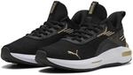 Puma Unisex Softride Enzo 5 Hype Road Running Shoe, Puma Schwarz Puma Gold, 42.5 EU