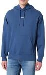 BOSS Herren WeSmallhood Fleece-Hoodie aus Baumwoll-Terry mit kontrastfarbenem Logo