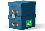 Leitz Puro Aufbewahrungsbox mit Deckel, Klein, 2er-Set, stapelbar, 7 L,...