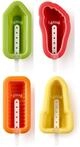 L&eacute;ku&eacute; Set mit 4 klassischen Eisformen aus Silikon, 11,5 cm, 55 ml