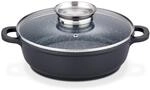 GSW Gourmet Servierpfanne aus Granit mit Aroma Glasdeckel, Pfanne Induktion mit
