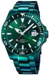 JAGUAR Herrenuhr Edelstahl 316L Gr&uuml;n - Quarz, Datum, Saphirglas, Wasserdicht...