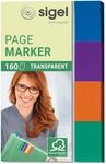 SIGEL HN671 Haftmarker Transparent, 160 Streifen im Format 20 x 50 mm, mint,...