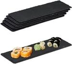 Relaxdays 10027829, Schiefer Servierplatten Anthrazit