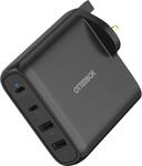 OtterBox Standard UK 100W USB-C PD GaN 4 Port Ladeger&auml;t, Schwarz | x2 USB-C PD...