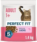 PERFECT FIT&trade; Katze Beutel Adult 1+ mit Lachs 5x1,4kg
