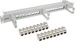 InLine Patchfeld Cat.6A 16-Fach &ndash; 19" 1HE, 16 Keystone-Ports, 10Gb/s & PoE++,