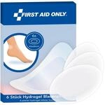 First Aid Only Hydrogel Blasenpflaster 6 St&uuml;ck | Ovale Pflaster 43 x 68 mm,