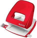 Leitz B&uuml;ro Locher aus Metall, F&uuml;r 30 Blatt, Anschlagschiene mit...