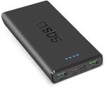 SBS PowerBank 10K Fast, 10.000 mAh Power Delivery, 22,5 W Schnellladung, Adaptive