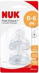 NUK First Choice+ Anti-Colic-Trinksauger Silikon | kiefergerechte NUK Form | Gr&ouml;&szlig;e