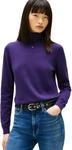 Tommy Jeans Damen Tjw Essential Trtlnk Sweater Dw0dw21672 Pullover, Purple (Nocturnal