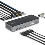StarTech USB-C Dockingstation f&uuml;r DREI Monitore, 140W Laptop-Ladestation f&uuml;r