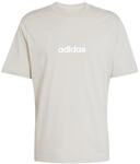 adidas Herren Essentials Linear Single Jersey Shirt, Wonder Alumina/White, XXL