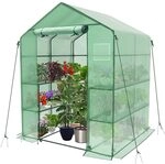 VOUNOT&reg; Gew&auml;chshaus Foliengew&auml;chshaus, begehbares Gartenh&auml;uschen mit 8
