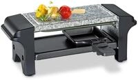 K&Uuml;CHENPROFI Raclette TWIN, Tischgrill f&uuml;r 2 Personen, Granitstein