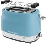Russell Hobbs Toaster [f&uuml;r 2 Scheiben] Hanley Retro Blau (6 Br&auml;unungsstufen,...