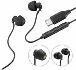 Hama Kopfh&ouml;rer Calm, In-Ear, Mikrofon, Kabelknickschutz, USB-C, Schwarz