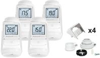 Honeywell Home Evohome Heizk&ouml;rperthermostat 4 St&uuml;ck mit adaptern - Raum f&uuml;r Raum,