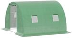 Outsunny Foliengew&auml;chshaus begehbares Polytunnel 3 x 3 m Gew&auml;chshaus mit 4...