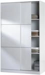 Habitdesign, Kleiderschrank mit 2 Schiebet&uuml;ren &ndash; viel Stauraum, Kleiderstange und