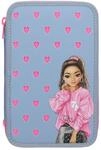 Depesche 13478 TOPModel - Gef&uuml;llte 3-Fach Federtasche in Blau und Pink, mit Model