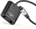Sonero&reg; premium Toslink-Splitter, 1x Stecker Eingang, 2x Buchse Ausgang, S/PDIF